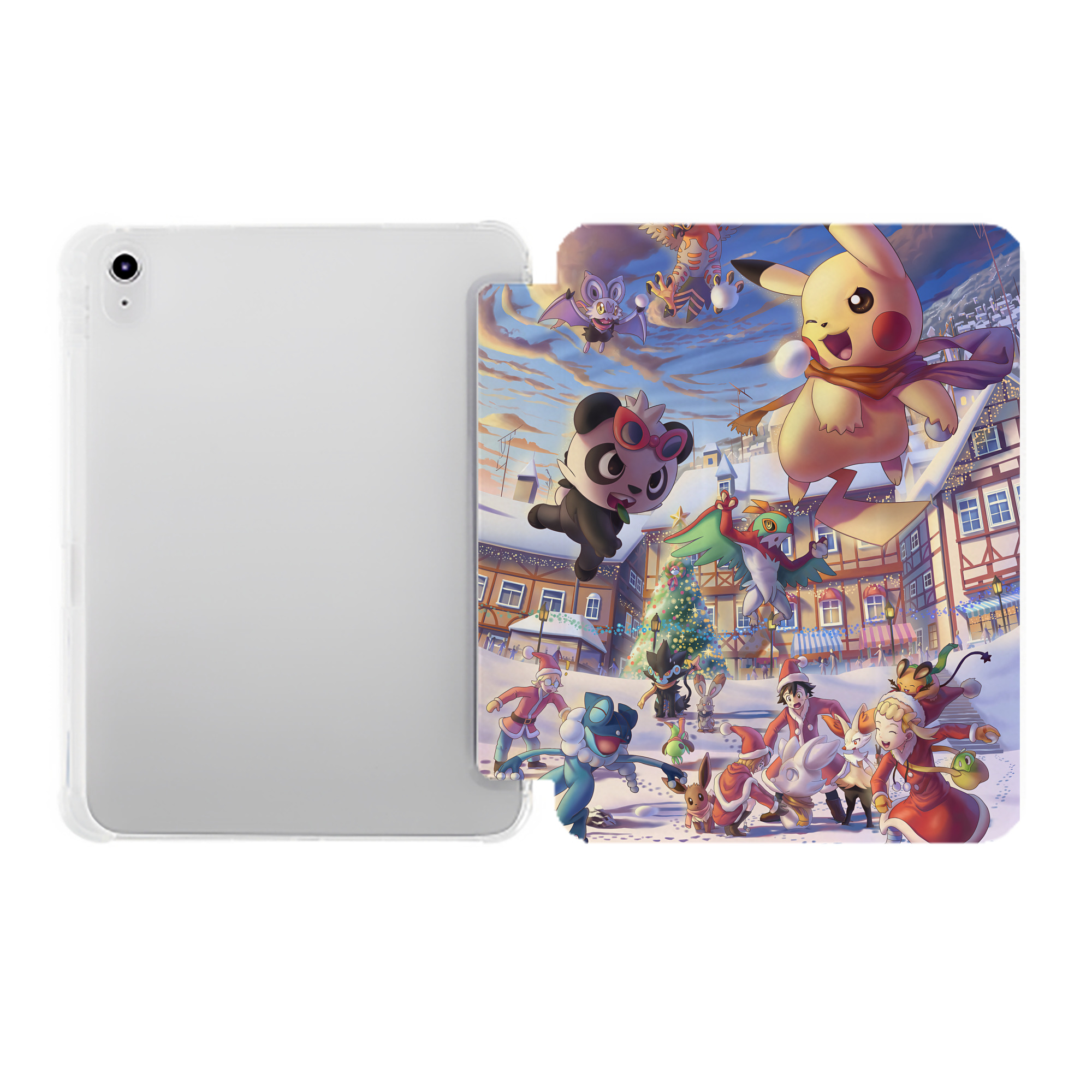 （画像用） ポケットモンスター Pokémon IPad ケース ペン収納付き 三つ折りスタンド PUレザー×シリコン 対応機種9.5/10.5/10.9インチ